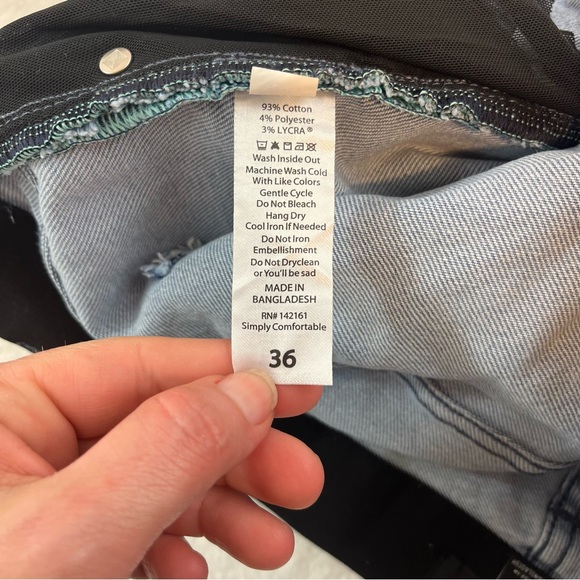 Lularoe Jeans Womens Size 36 Magic Waist Stretch Medium Wash Blue Denim L-162152 - Picture 7 of 12